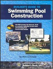 Cover of: Builder's Guide To Swimming Pool Construction