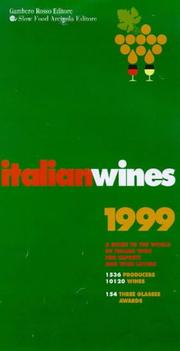 Cover of: Italian Wines 1999 (Italian Wines, 1999) | Gambero Rosso