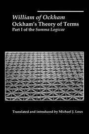 Cover of: Ockham's theory of terms: part I of the Summa logicae