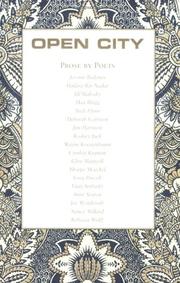 Cover of: Open City #23: Prose by Poets (Open City)