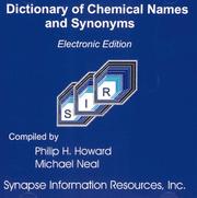 Cover of Dictionary of Chemical Names and Synonyms-- Electronic Edition by 
