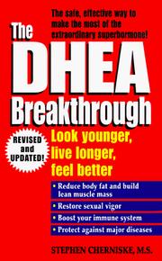 Cover of: The DHEA breakthrough by Stephen Snehan Cherniske