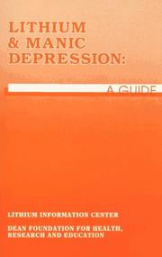 Cover of: Lithium and Manic Depression: A Guide