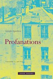 Cover of: Profanations by Giorgio Agamben