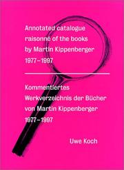 Annotated catalogue raisonné of the books by Martin Kippenberger 1977-1997 cover