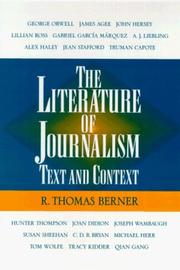 Cover of: The literature of journalism: text and context