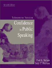 Cover of: Confidence in public speaking by Nelson, Paul E.