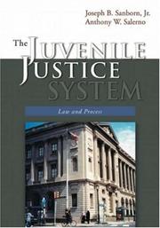 Cover of: The Juvenile Justice System by Joseph B., Jr. Sanborn, Anthony W. Salerno