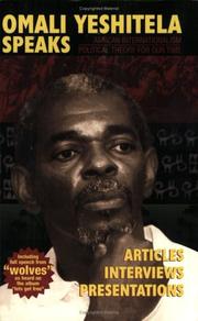 Cover of: Omali Yeshitela Speaks by Omali Yeshitela