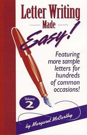 Cover of: Letter writing made easy! by Margaret McCarthy