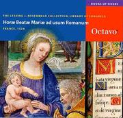Cover of: Horae Beatae Mariae ad usum Romanum