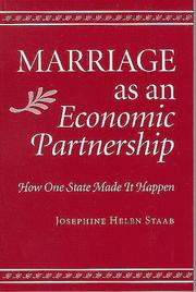 Cover of: Marriage as an economic partnership: how one state made it happen