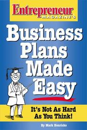 Cover of: Business Plans Made Easy: It's Not As Hard As You Think!