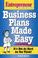 Cover of: Business Plans Made Easy