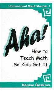 Cover of: Aha! by Denise Gaskins