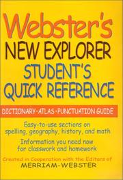 Cover of: Webster's new explorer student's quick reference