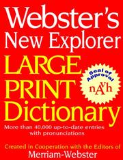 Cover of: Webster's new explorer large print dictionary