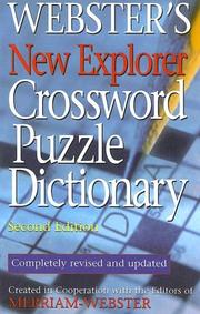 Cover of: Webster's New Explorer Crossword Puzzle Dictionary