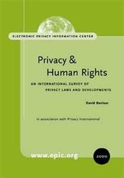 Cover of: Privacy & Human Rights 2000