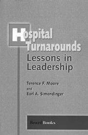 Cover of: Hospital Turnarounds: Lessons in Leadership