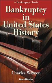 Cover of: Bankruptcy in United States History