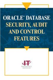Cover of: Oracle database security, audit and control features