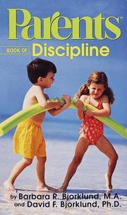 Cover of: Parents Book of Discipline by David F. Bjorklund