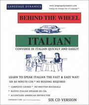 Cover of: Behind the Wheel Italian (6 CD Course) (Behind the Wheel)