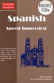 Cover of: Spanish Speed Immersion Complete Course (8 One Hour CDs/Illustrated Text/Tapescript & Answer Keys) (Speed Immersion)