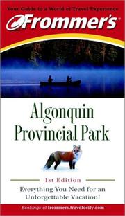 Cover of: Frommer's Algonquin Provincial Park