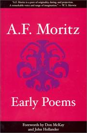 Early poems by A. F. Moritz