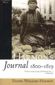 Cover of: Harmon's Journal, 1810-1819 (Classics West) by Daniel Williams Harmon