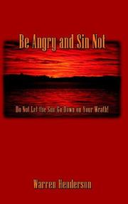 Cover of: Be Angry and Sin Not