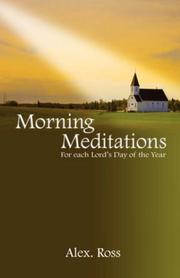 Cover of: Morning Meditations | Alex., Ross