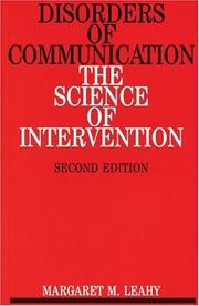 Cover of: Disorders of Communication by Margaret Leahy, Margaret Leahy