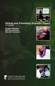 WRITING AND PRESENTING SCIENTIFIC PAPERS cover