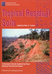 Cover of: Tropical residual soils by edited by Peter G. Fookes.