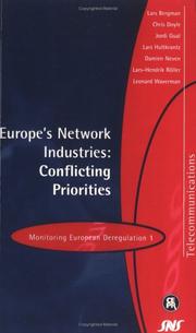 Cover of: Europe's Network Industries: Conflicting Priorities : Telecommunications  by Lars Bergman, Chris Doyle, Jordi Gual, Lars Hultkrantz, Damien Neven, Lars-Handrik Ruller, Leonard Waverman