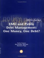 Cover of: EMU and Public Debt Management by Carlo Favero, Alessandro Missale, Gustavo Piga