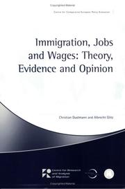 Cover of: Immigration, Jobs and Wages