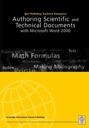 Cover of: Authoring Scientific and Technical Documents with Microsoft Word 2000