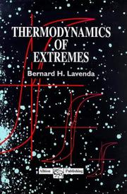 Cover of: Thermodynamics of extremes by Bernard H. Lavenda