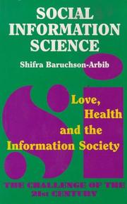 Cover of: Social information science by Shifra Baruchson-Arbib