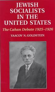 Cover of: Jewish socialists in the United States: the Cahan debate, 1925-1926