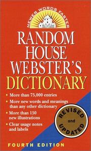 Cover of: Random House Webster's Dictionary