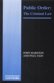 Cover of: Public Order by Paul Tain, John Marston