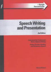 Cover of: A Straightforward Guide to Speech Writing and Presentation (Straightforward Guides)
