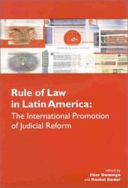 Cover of: Rule of Law in Latin America: The International Promotion of Judicial Reform (ILAS History)