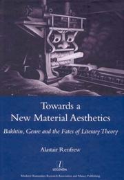 Cover of: Towards a New Material Aesthetics (Legenda) (Legenda) (Legenda)