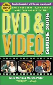 Cover of: DVD & Video Guide 2006 (Mass Market Paperback) (Video and DVD Guide) by Mick Martin, Marsha Porter